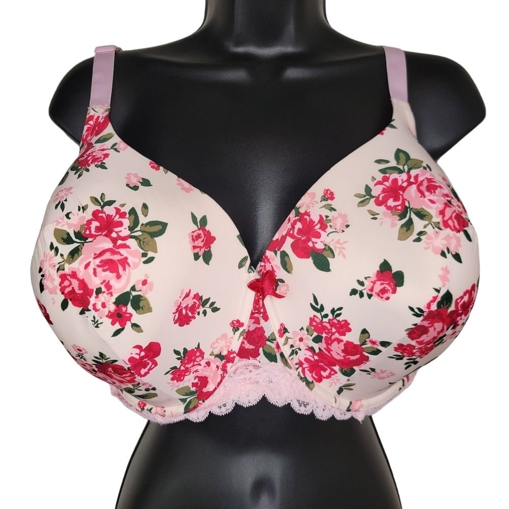 Adore Me floral padded underwire full coverage bra 42H